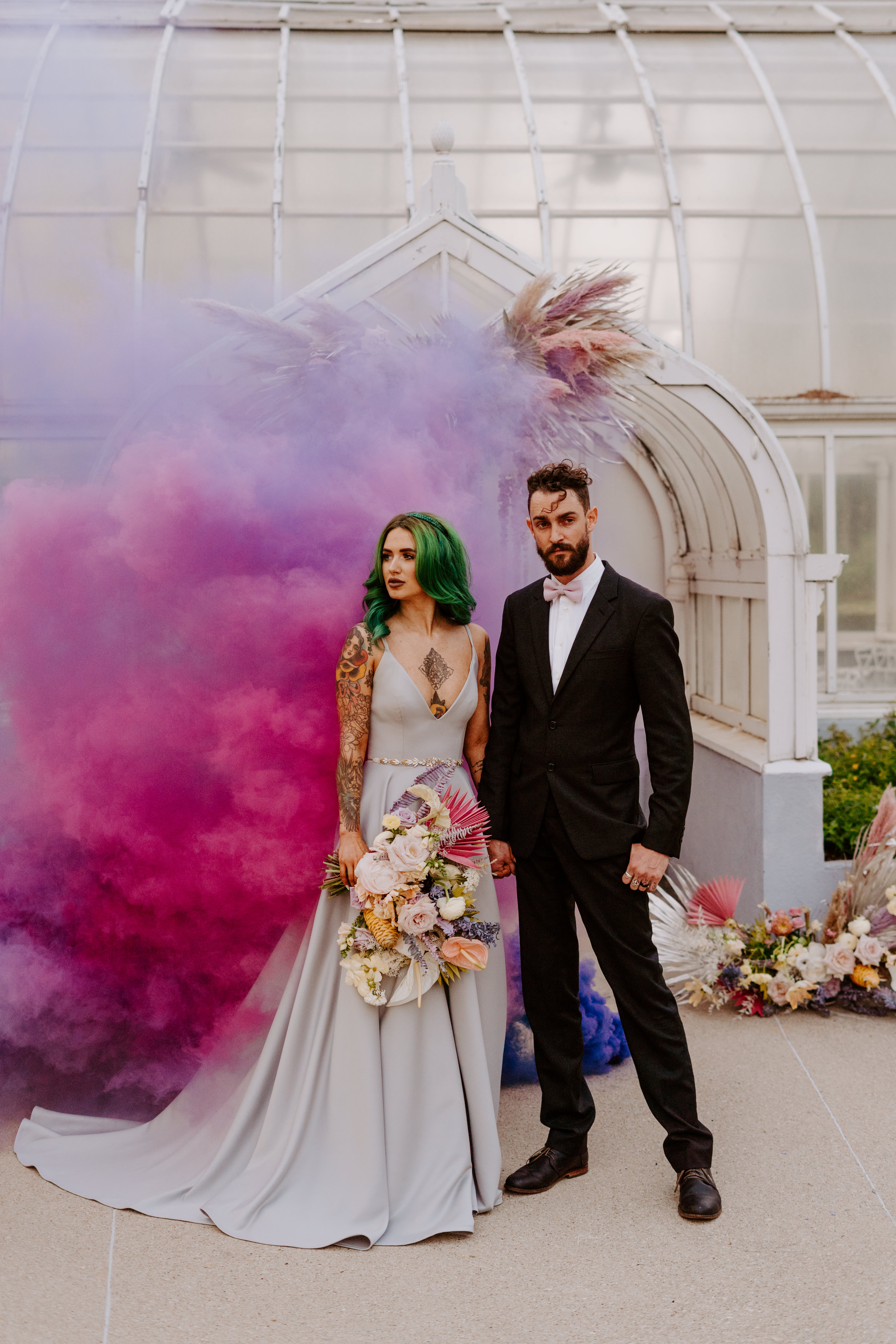 disco boho elopement