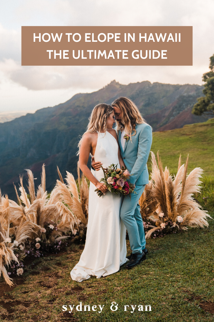 hawaii adventure elopement at waimea canyon