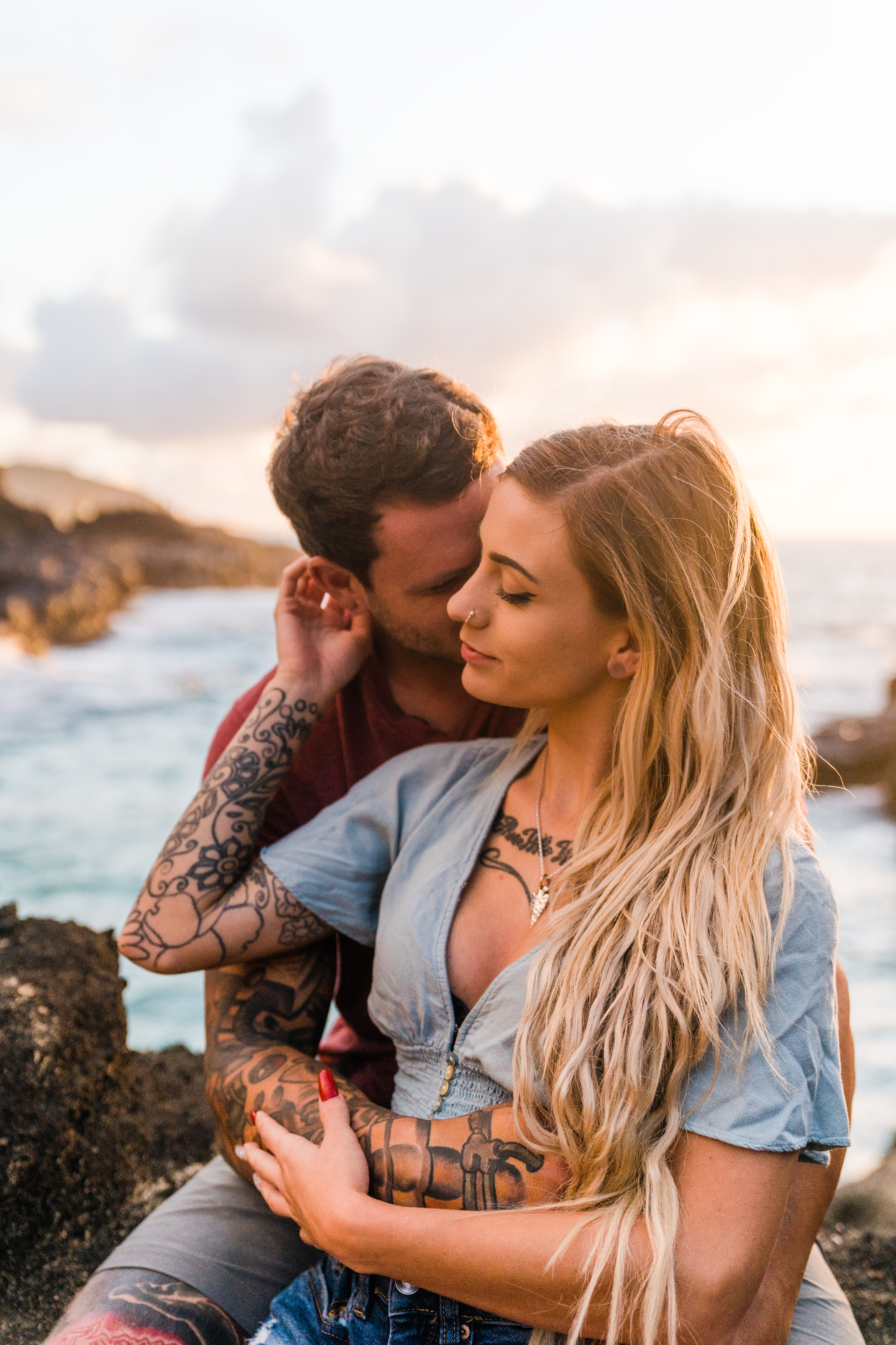 Eternity Beach Oahu Hawaii engagement Session