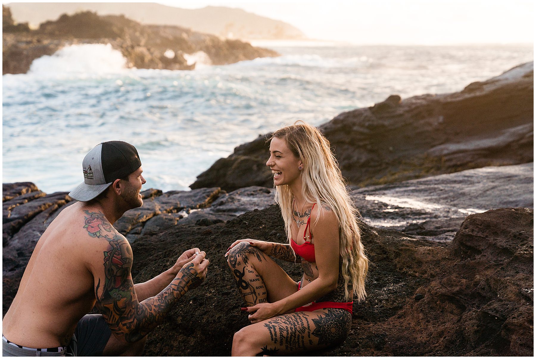 engagement session at cockroach cove