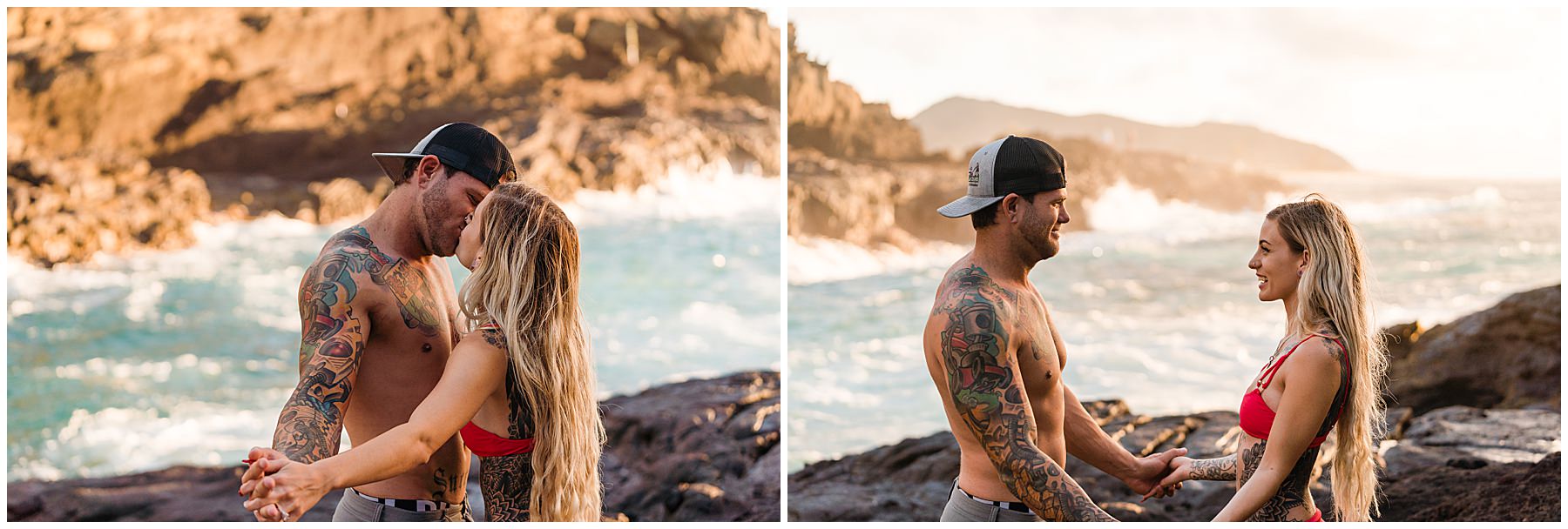 oahu engagement photos at eternity beach