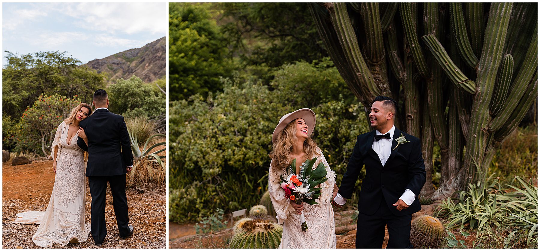 boho desert wedding at koko crater