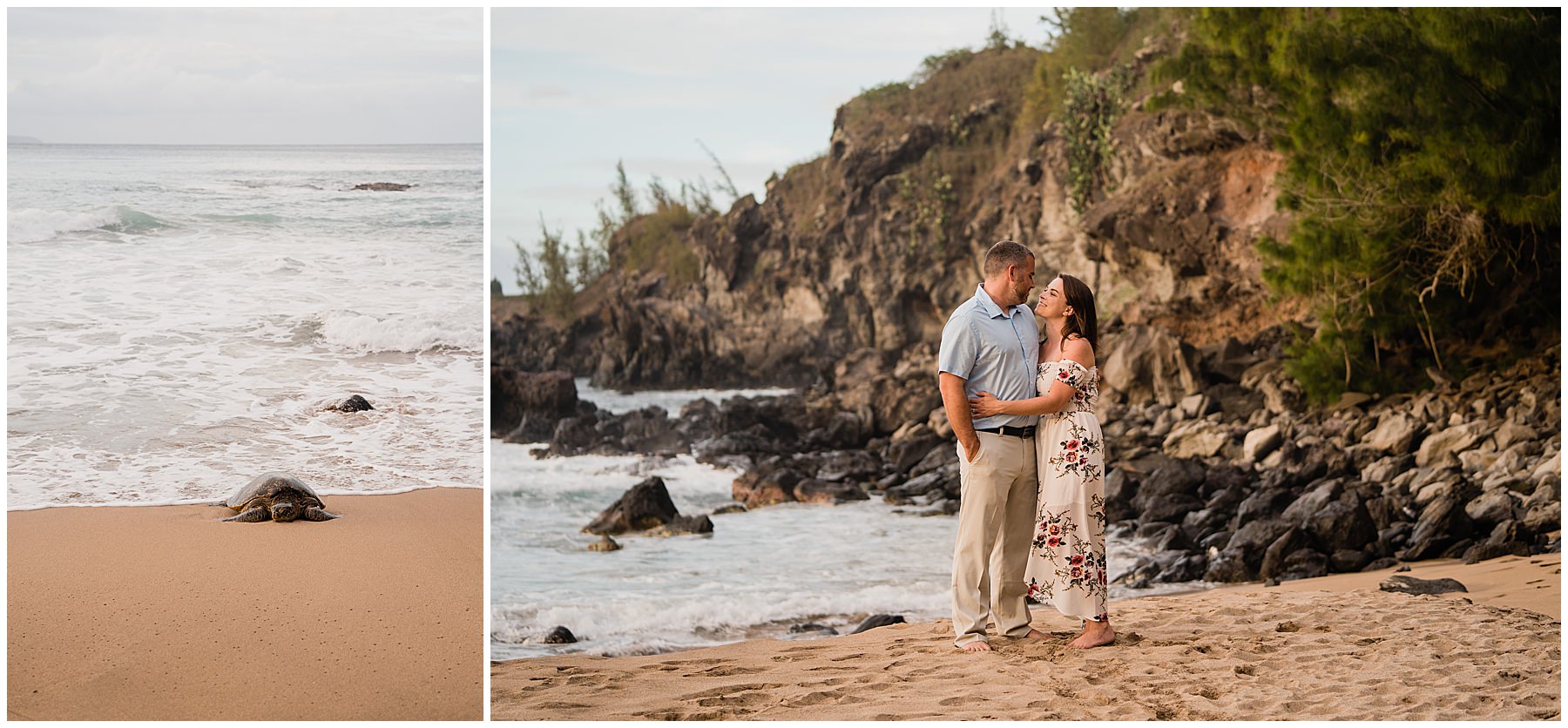 hawaii elopement at slaughterhouse beach