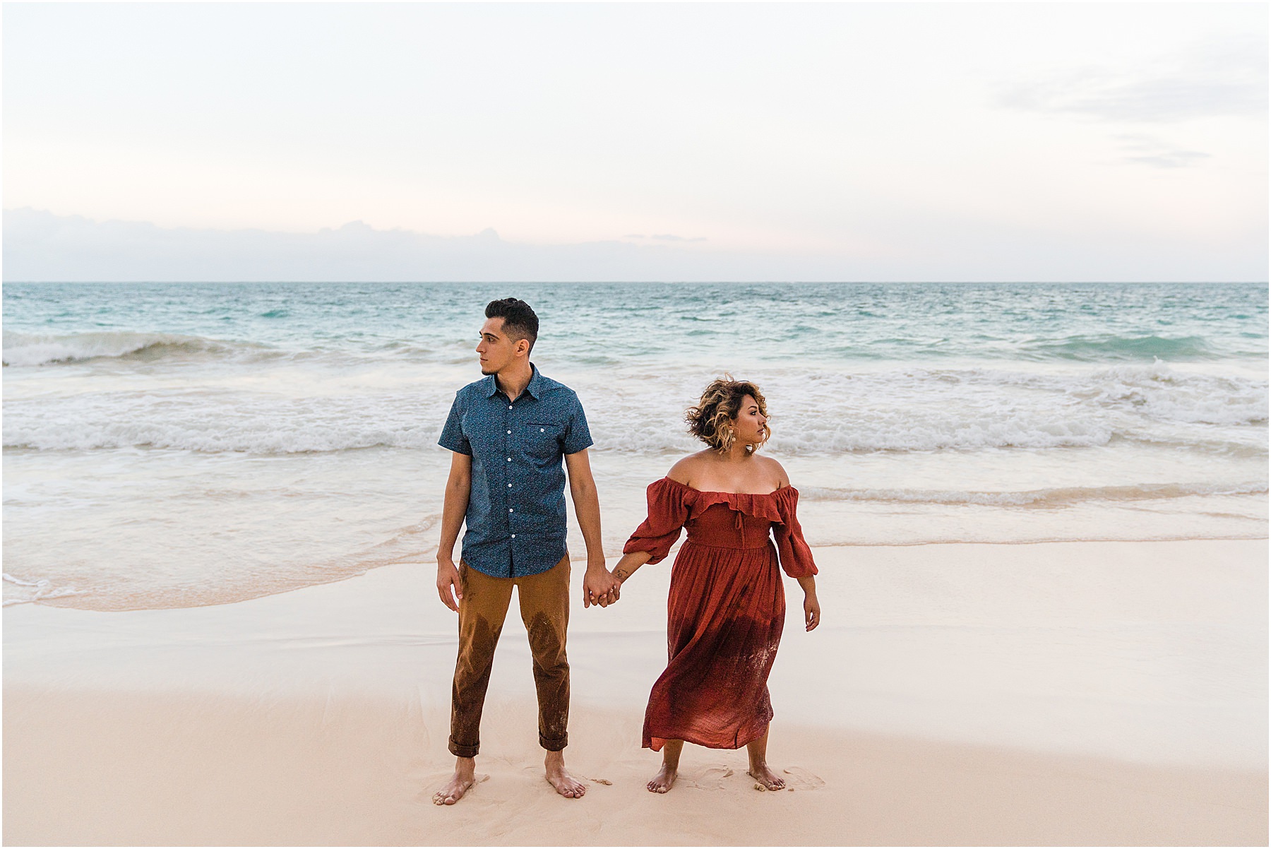 Waimanalo beach couples anniversary photo session