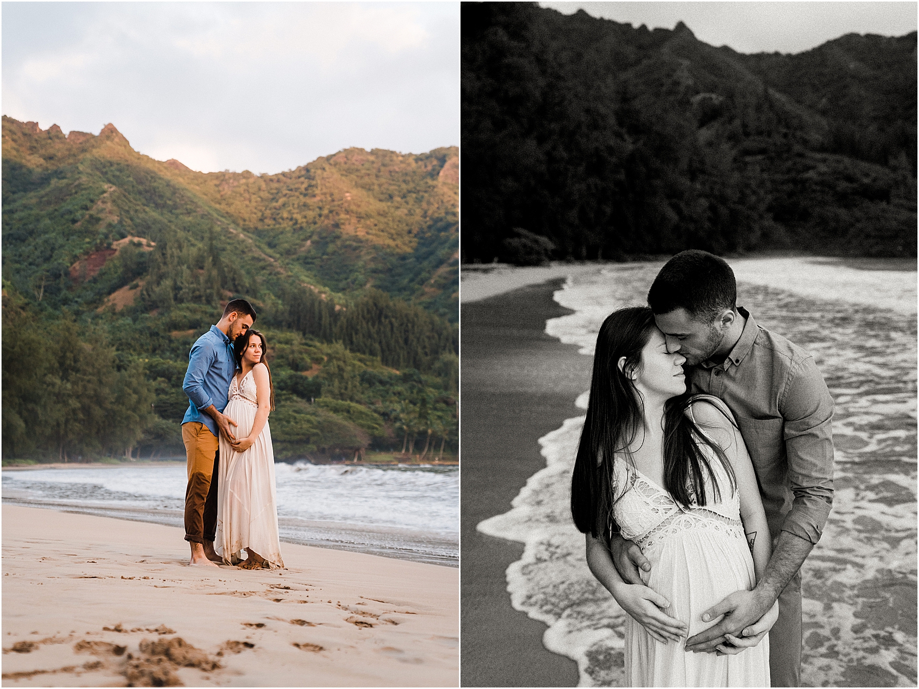 Kahana Bay Maternity Pictures on Oahu, Hawaii