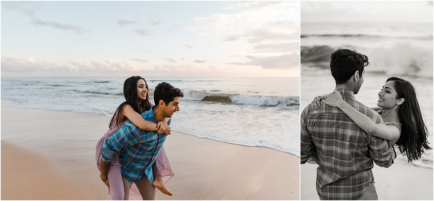 Kekahi Beach engagement photos