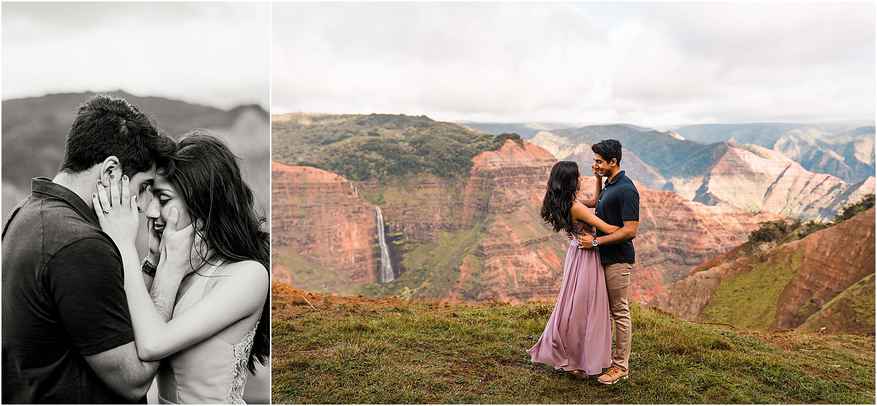 Waimea Canyon engagement photos in Hawaii