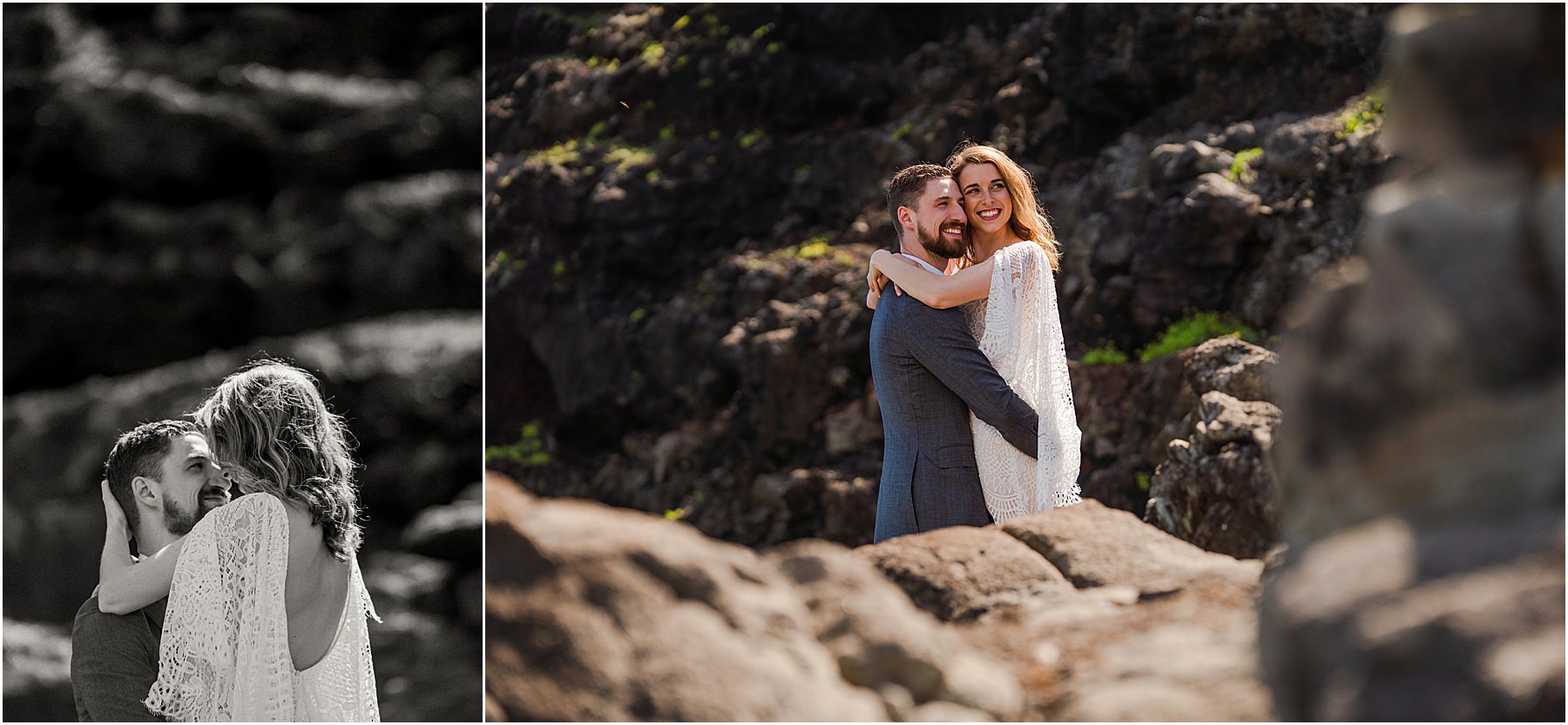 couple celebrating their adventure elopement