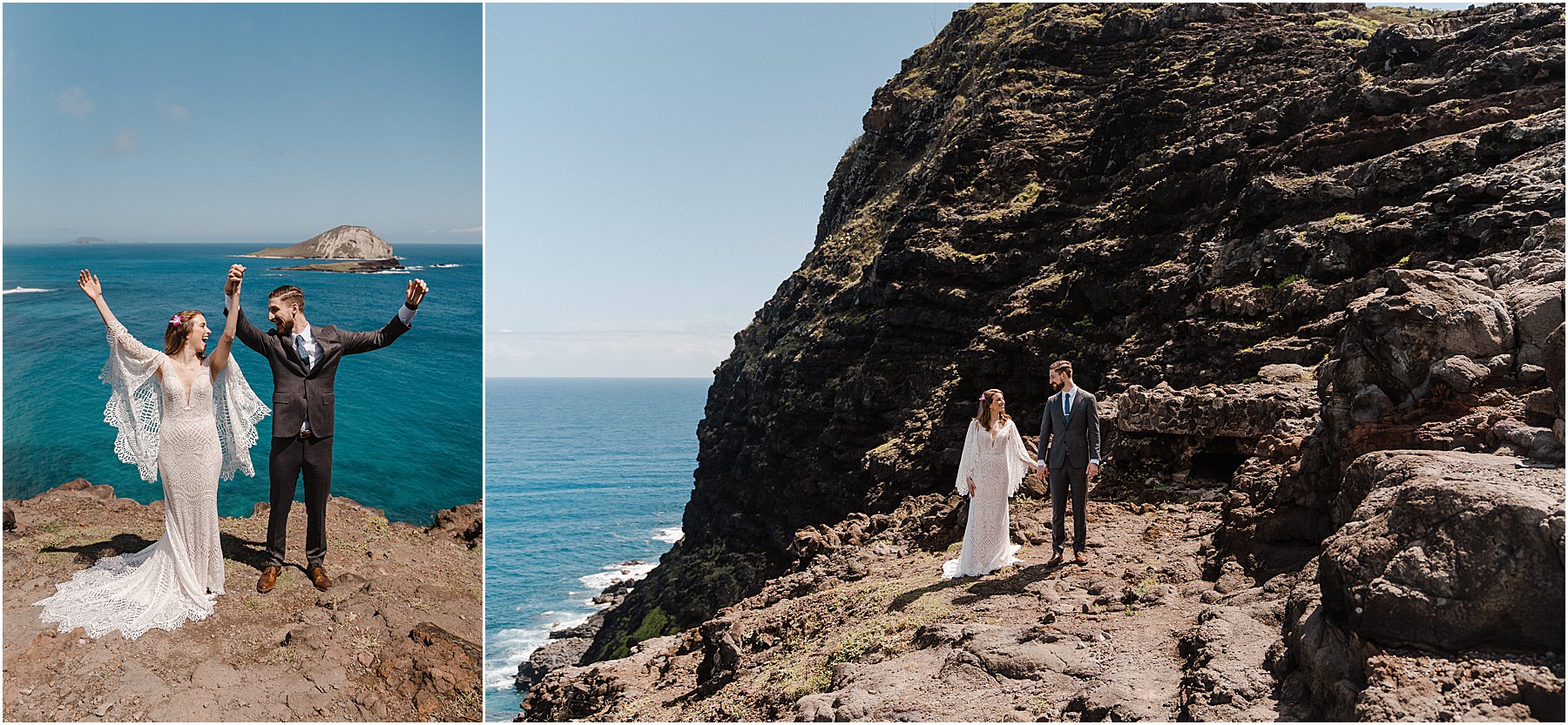 oahu elopement at makapuu lighthouse