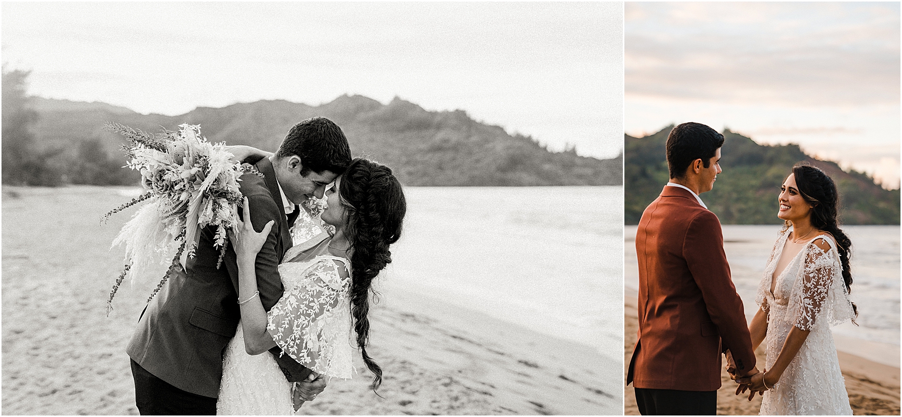 Kauai beach elopement ceremony