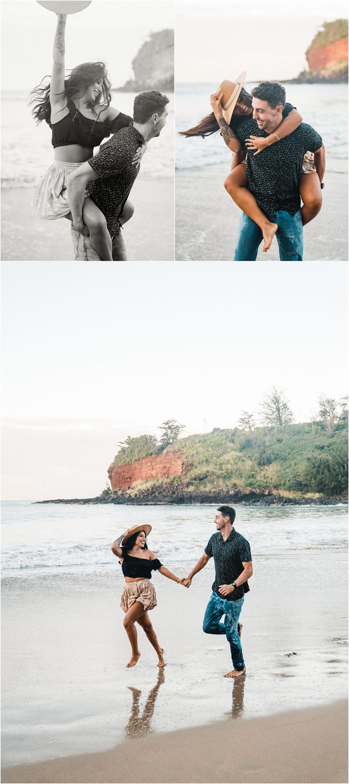 Kauai sunrise beach couples anniversary pictures