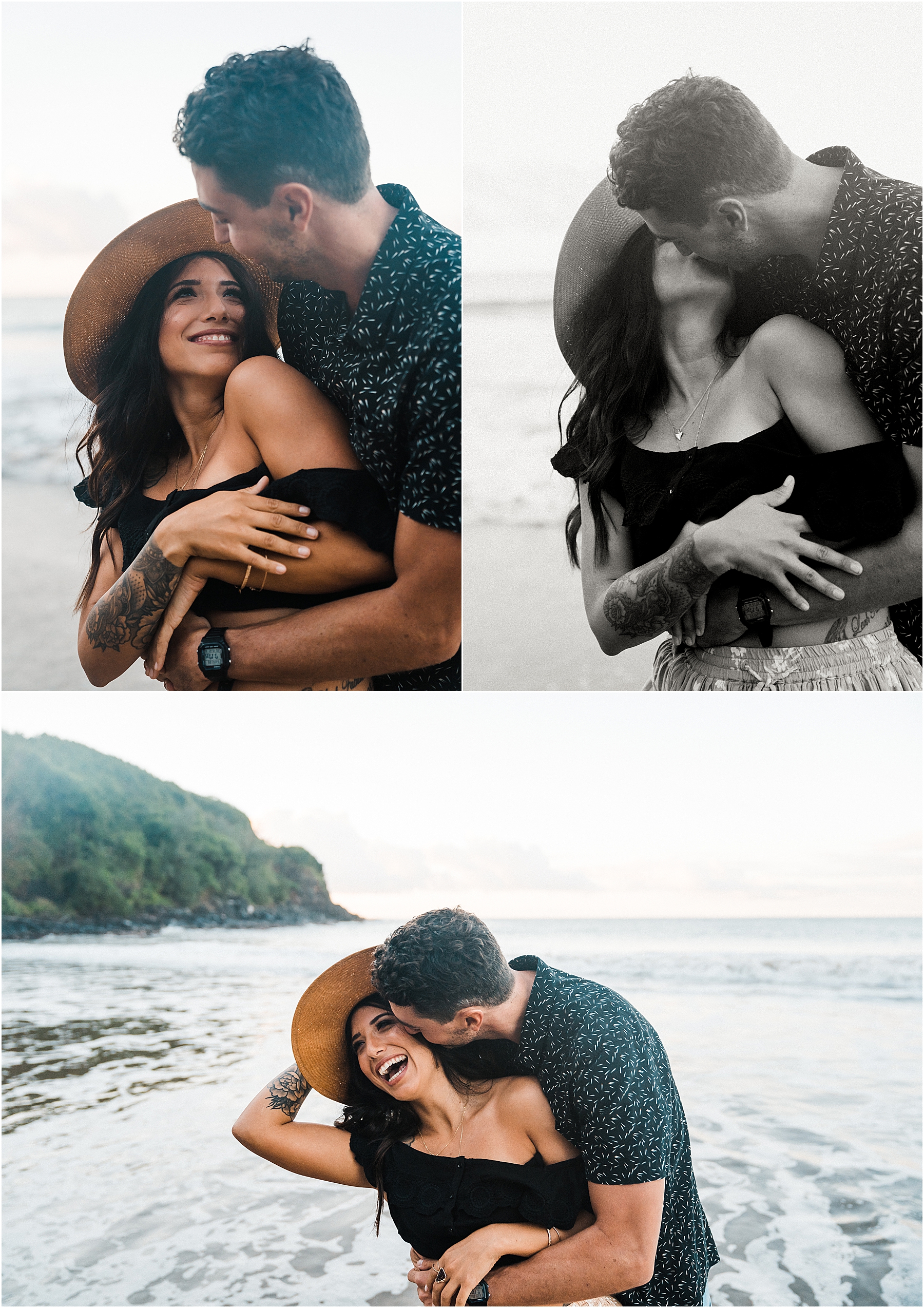 Kauai sunrise beach couples anniversary pictures