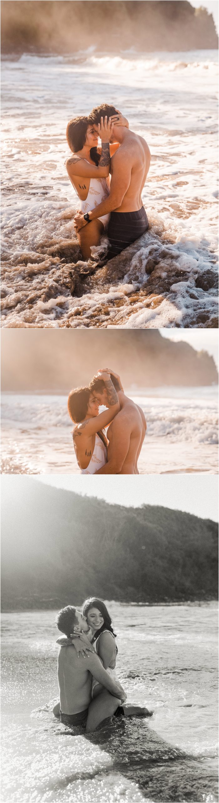 Kauai ocean bathing suit couples session