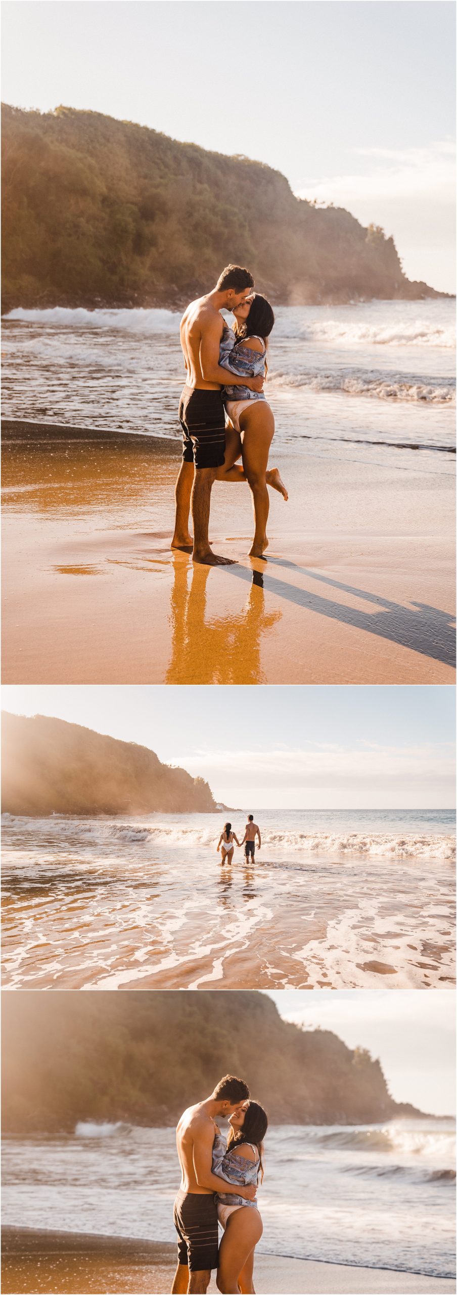 Kauai ocean bathing suit couples session