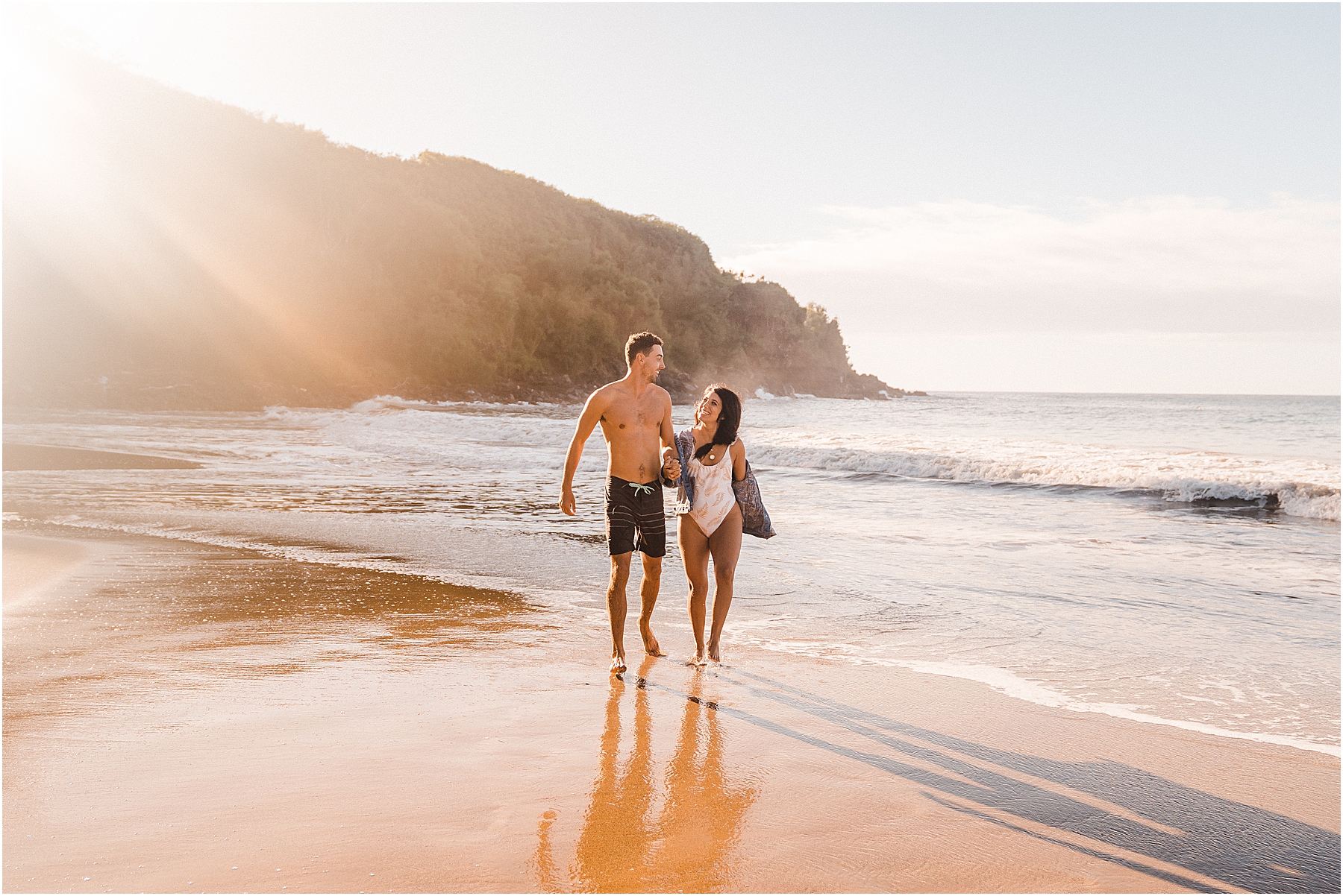 Kauai ocean bathing suit couples session