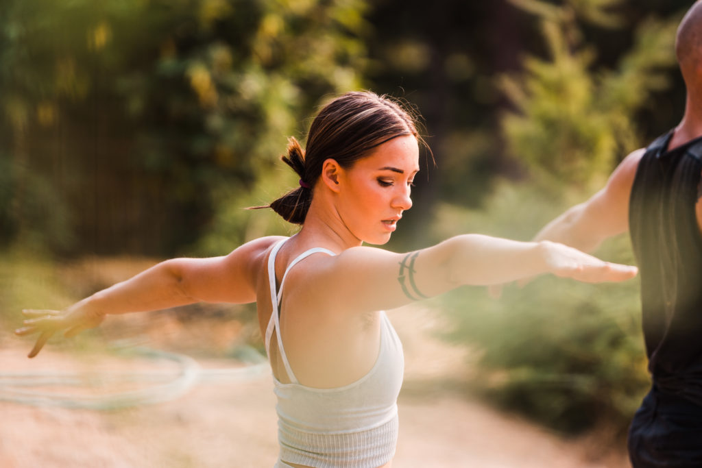 doing yoga before elopement