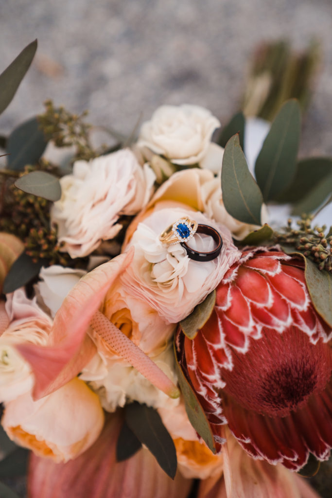 sapphire engagement ring | california elopement | palm springs elopement venue | palm springs elopement packages | palm springs elopement photographer | palm springs micro wedding | california elopement photographer and videographer | palm springs windmills photoshoot | palm springs wedding | palm springs microwedding | california microwedding | 